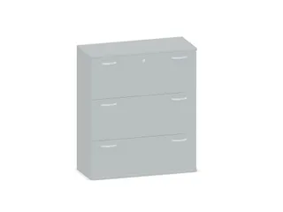 hangmappenkast 1150x1000x430mm 3hangmappenframes Onyx - 1