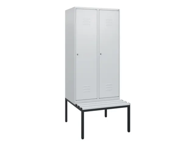 locker met bank,HxBxD 1950x800x815mm,2vak,vak B 400mm,cil.-slot