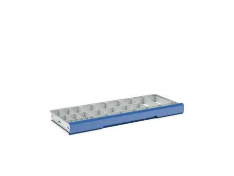 lade-indelingsset,44vakken,v. kast BxD 1300x550mm,PP,lichtgrijs