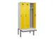 locker met bank,voor scheiding van kleding,HxBxD 2120x900x815mm,3vak