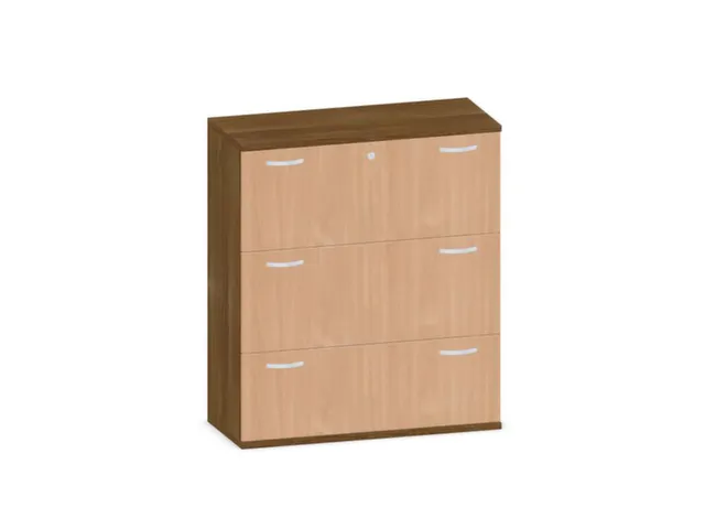 hangmappenkast 1150x1000x430mm 3hangmappenframes Noten +Beuken