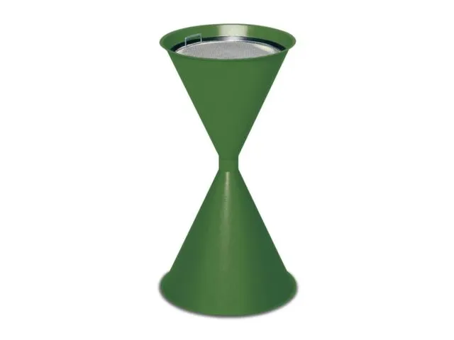 Cendrier conique tôle d'acier HxØ 730x400mm entonnoir rond autocolla