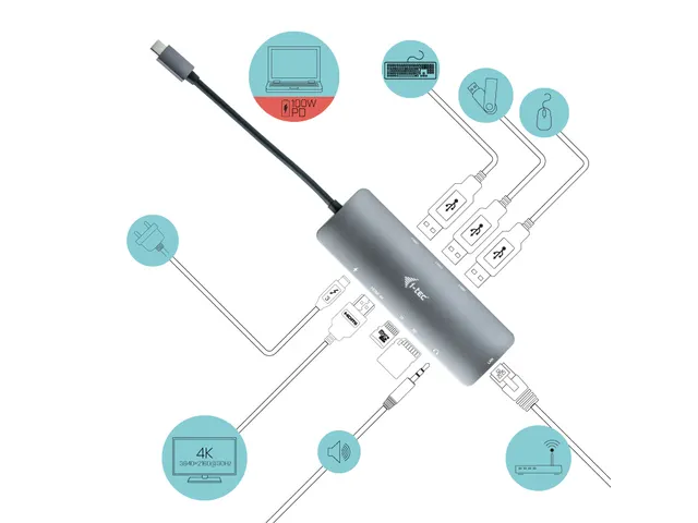 Usb-c Metal Nano Dockingstation 4k Hdmi Lan +