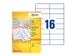 Etiket Avery DP167-100 105x37mm wit 1600stuks