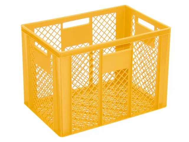 Euronorm Stapelkrat Pe 410x600x400mm 83liter Open Geel