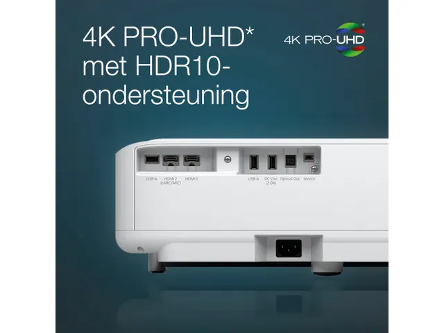 EH-LS650W 4K PRO-UHD smart laserprojector, 3600 lumen, scherm van maxi