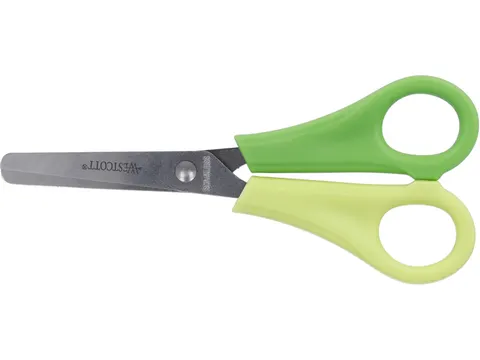 Schaar Westcott Kids 13cm LH kunstst. ronde punt groen/ licht groen bu