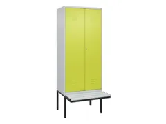 armoire vestiaire noir et blanc HxlxP 2120x800x815mm 2compart.