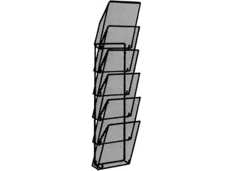 Prospectushouder Acryl 1130x230x190mm 6 Din A4 Bakken Frame Lichtgrijs - 3
