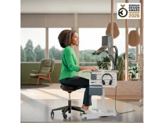 Zitkruk Leitz Ergo met wieltjes en comfortzitting 600x460x600mm zwart - 7