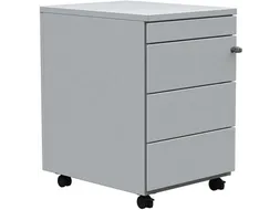 Mobiele ladenblok, 3 laden + pennenlade, wit