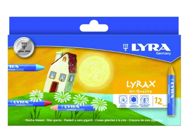 Waskrijt LYRA Lyrax Wax Giants 12 kleuren