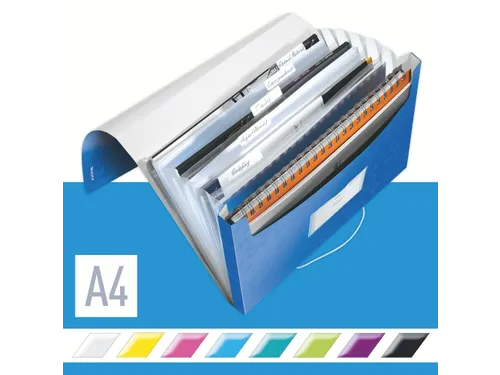 Sorteermap Leitz WOW A4 PP 6 vaks blauw