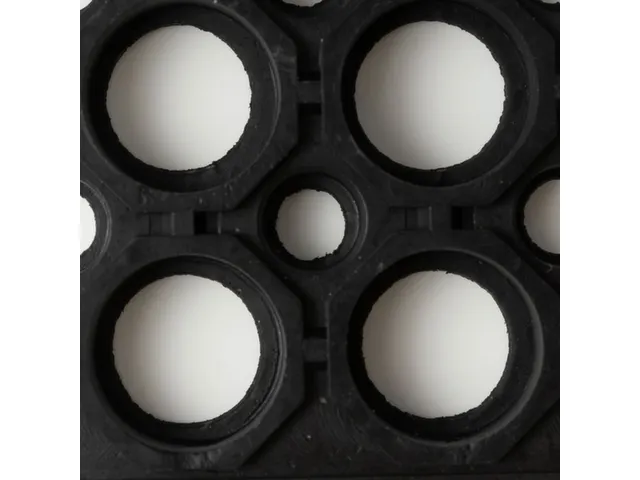 werkplekmat,mat,HxLxB 12,7x1520x910mm,rubber,geperforeerd,antislip