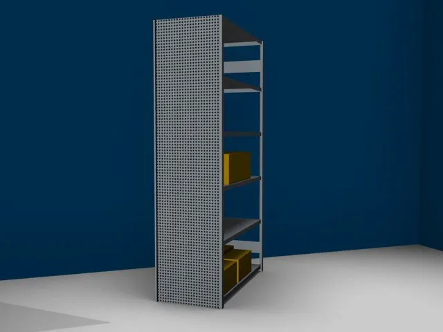paroi latérale,p. rayonnage sans boulons,HxP 2500x600mm,galvanisé