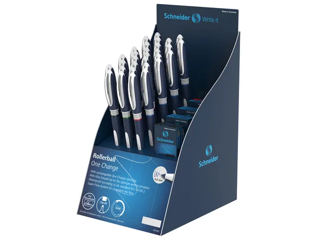 Rollerball Schneider One Change, 30 stuks assorti, +10x 5 inktpatronen