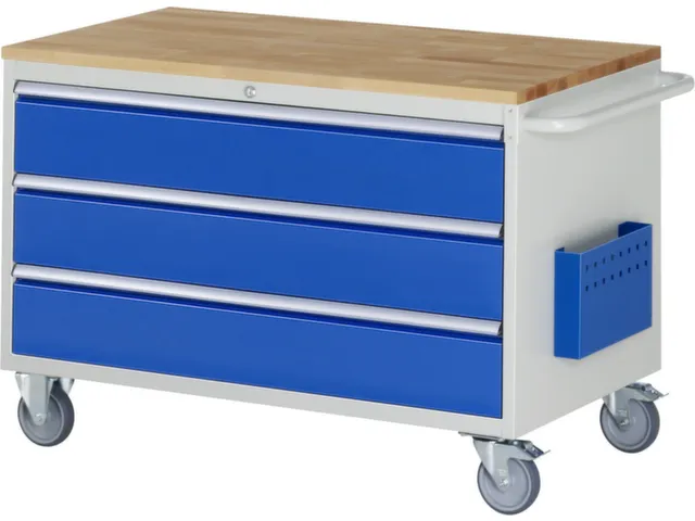 gereedschapswagen 795x1145x650mm beukblad 450kg 3 laden RAL5010