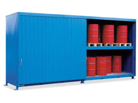 Stellingcontainer Gevaarlijke Stoffen Max. 40X200L Vaten staand