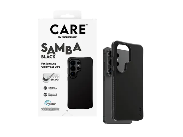 PanzerGlass CARE by Samba Case Black w. Qi Samsung Galaxy S26 Ul