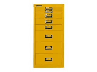 kantoor-ladekast HxBxD 590x279x380mm 8 laden romp + front geel staal - 4