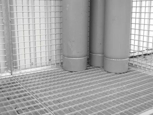 roosterlegbord,v. gasflessendepot,BxD 2400x1500mm,vuurverzinkt