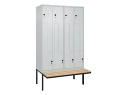 Z-garderobekast,HxBxD 2120x1200x815mm,8vak,vak B 300mm,draaigrendel