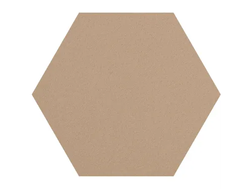 Prikbord Zeshoek Bruin Kleur 2186 Bulletin Paneel Ø 60cm frameloos
