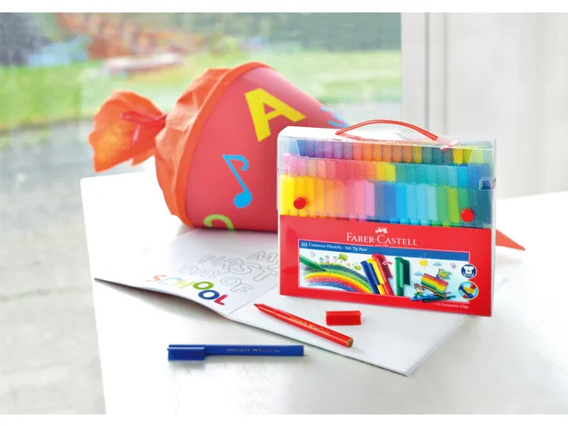 Kleurstiften Faber-Castell Connector assorti cadeauset à 80 stuks