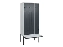 Z-garderobekast,HxBxD 2120x900x815mm,6vak,vak B 300mm,draaigrendel
