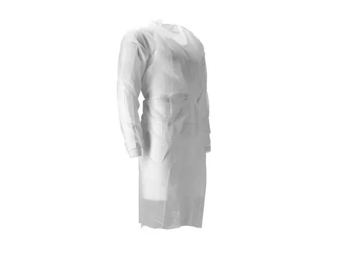 Pp Non Woven Isolatieschort Wit Latex Vrij Regular Weight 100 Stuks