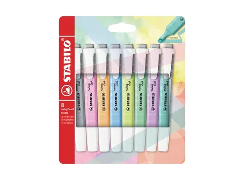 Markeerstift STABILO Swing cool 275/8 pastel assorti etui à 8 stuks