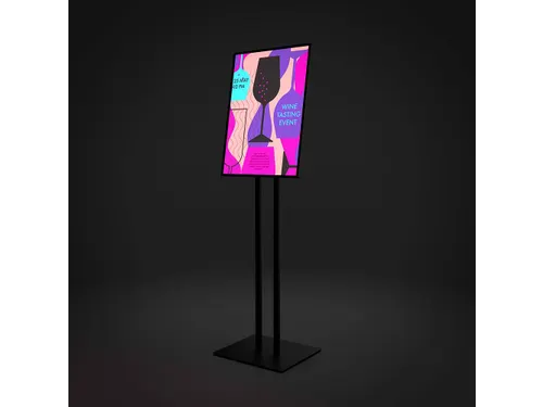 Verlicht Menustandaard LED Slide In A2 Zwart