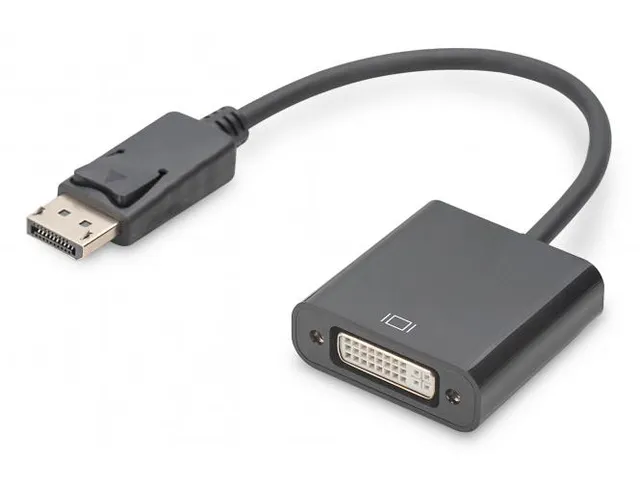 DisplayPort-adapterkabel DP type DVI (24+5) M/F 0,15m Full HD Zwart