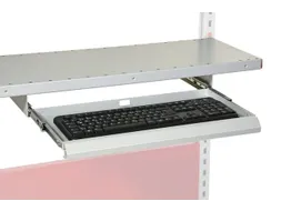 legbord m. uittreklade voor toetsenbord,v. paktafel,BxD 1000x300mm