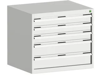 ladekast HxBxD 700x800x525mm 5laden romp RAL7035 front RAL7035 - 1