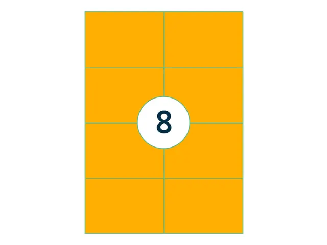 Etiket Rillprint 105x74mm fluororanje 800 etiketten