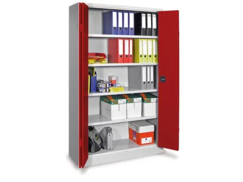 Ruime Vouwdeurkast 1950x1200x500mm 4legborden Ral7035