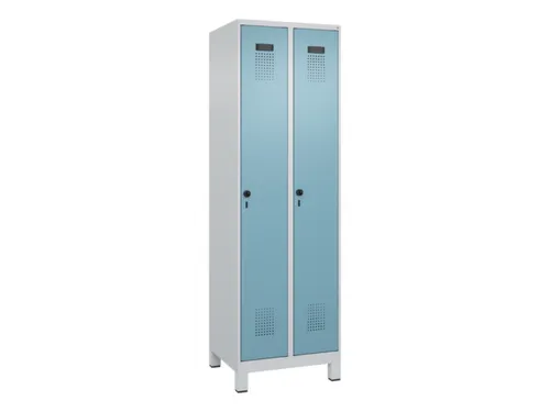 locker,HxBxD 1950x600x500mm,2vak,vak B 300mm,draaigrendel,voeten