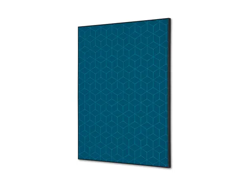 Wanddecoratie Textiel Set A2 Hexagon Blauw