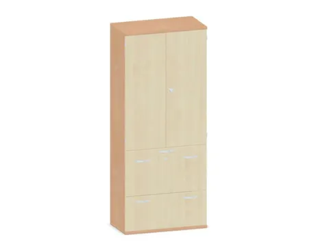 kantoorkast,HxBxD 1920x800x430mm,decor romp beuken,decor front esdoorn