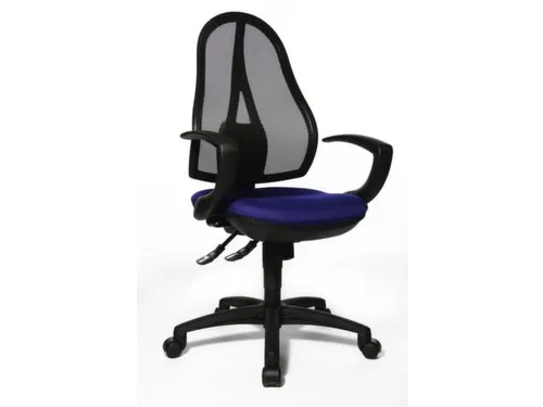Bureaustoel Zitting Blauw Netrug Zwart Zitting H X B X D 430-510X 480X