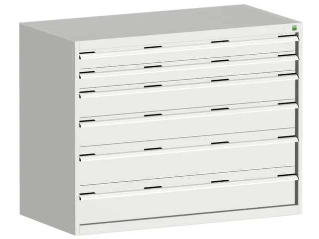 ladekast 1000x1300x650mm 6laden zware lasten RAL7035 front RAL7035