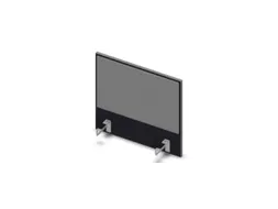 opzetpaneel bureau aanbouw aan de zijkant CC-zwart BN8078-grijs 600mm