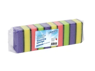 Schuurspons Cleaninq assorti 10 stuks - 1