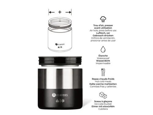 Lunchbox Les Artistes Paris 700ml geïsoleerd ventilatie opening Split