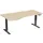 In hoogte verstelbaar bureau in vrije vorm,HxBxD 630-1280x1800x1000mm