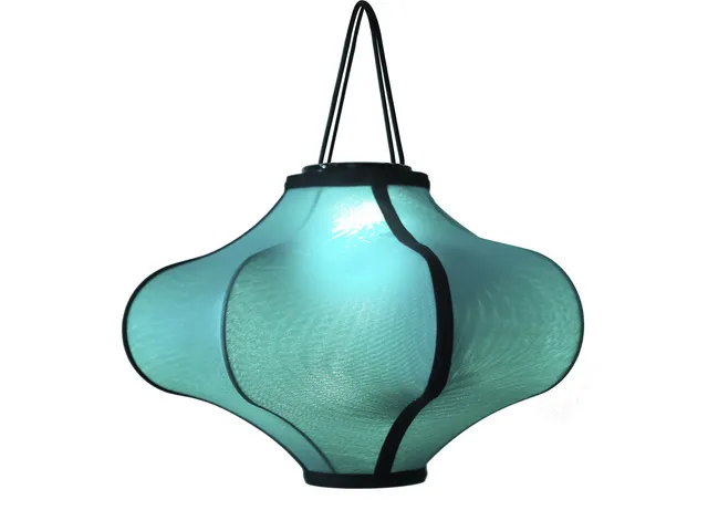 Lanterne Nextime Lumi 40 cm tissu turquoise