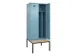 locker met bank,voor scheiding van kleding,HxBxD 2120x800x815mm,2vak