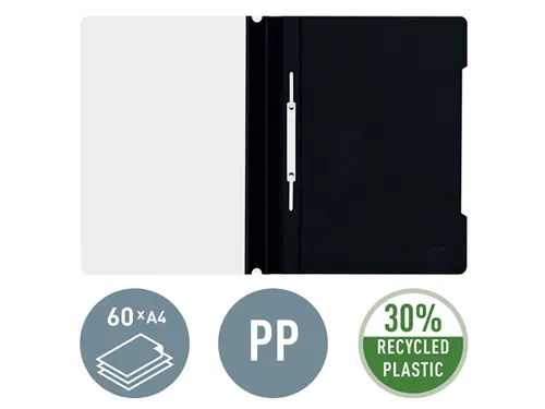 Snelhechter Leitz 4191 Standaard A4 zwart 30% gerecycled plastic