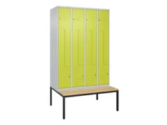Z-garderobekast,HxBxD 2120x1200x815mm,8vak,vak B 300mm,cil.-slot